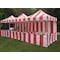 Impact Canopy Carnival Kit 10 FT x 10 FT  Steel Frame - 1 Top, 3 Rails Skirts, and 1 Backwall, Red and White 040040001 - alternate 3